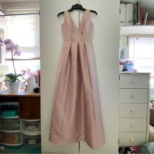 ALFRED SUNG PINK BALLGOWN DRESS with pockets!